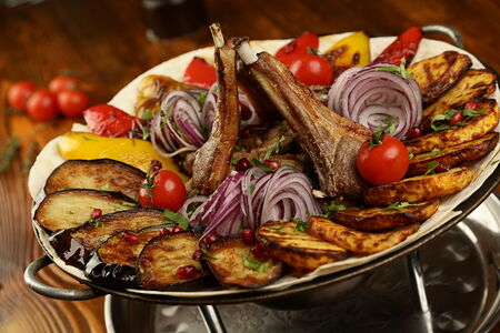 Садж с мясом