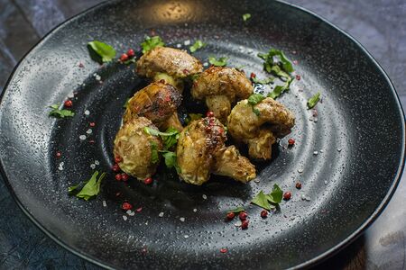 Грибы на мангале