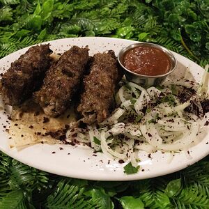 Люля-кебаб из мяса на углях тел бар