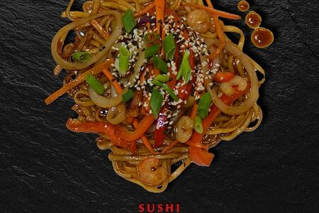 Соба с морепродуктами