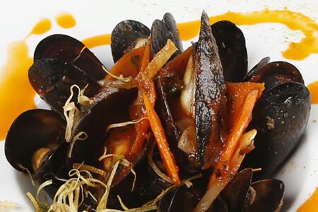 Испанские мидии в сливочном соусе