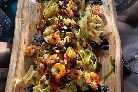 Паста с морепродуктами на 6 персон