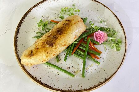 Куриное филе со стручковой фасолью