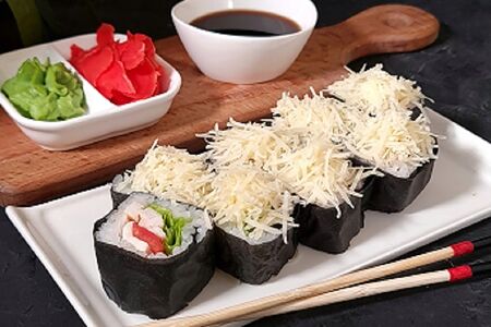 Ролл Цезарь с копченой курицей