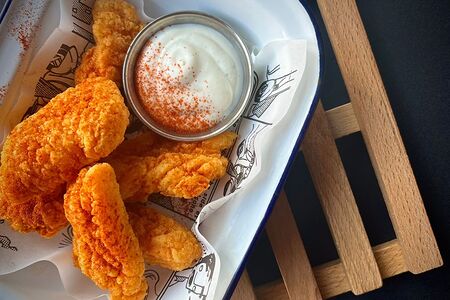 Чикен-попкорн с соусом ранч