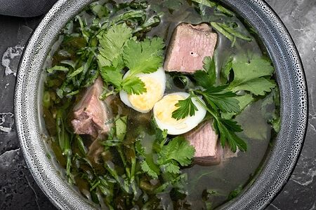 Щавелевый суп с телятиной