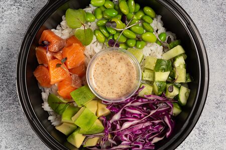 Боул с лососем