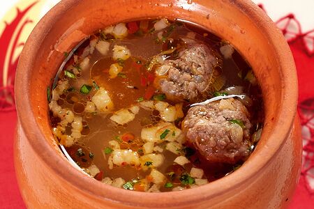 Острый суп с бараниной