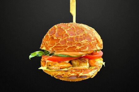 Бургер с креветками