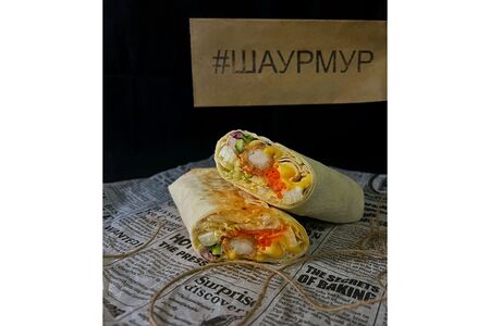 Шаурма Цезарь с креветками