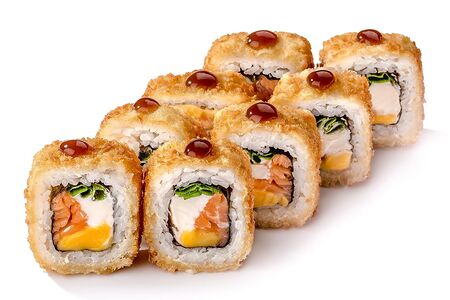 Горячий ролл Два вида сыра и лосось