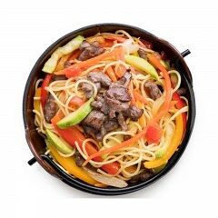 Яичная лапша с говядиной