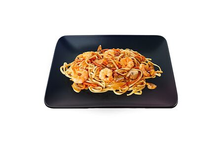 Удон с креветками