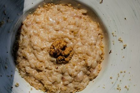 Risotto gorgonzola pera e noci