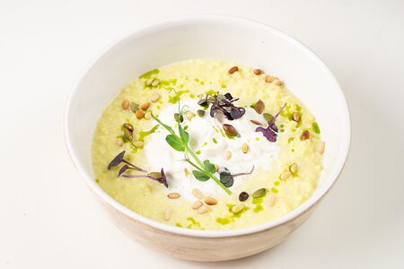 Пшенная каша и страчателла