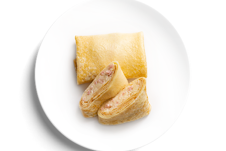 Блины с ветчиной и сыром