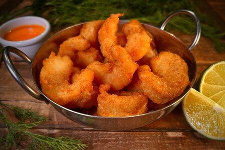Креветки Панко Фри с томатным-чили соусом