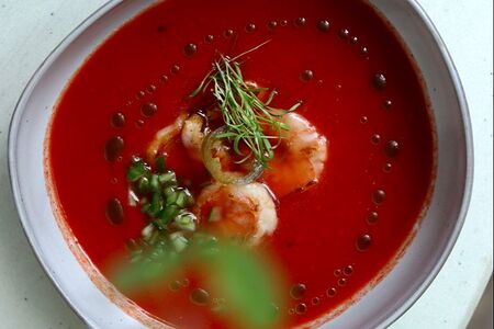 Гаспачо с креветкой