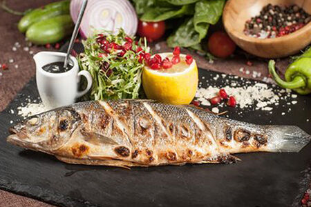 Сибас на углях