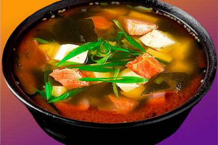 Мисо суп с лососем