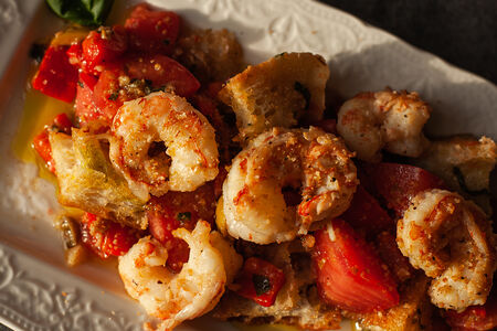 Панцанелла с креветками