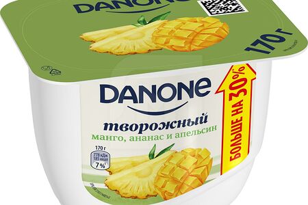 Danone Продукт твор манго/ананас/апельсин 3,6% пл/ст