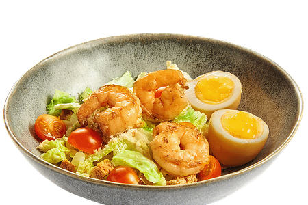 Цезарь по-азиатски с креветками