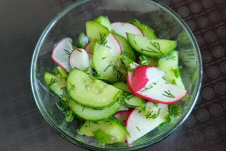 Редис с огурцом