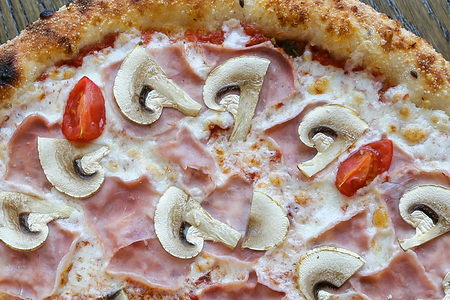 Пицца Грибная с ветчиной