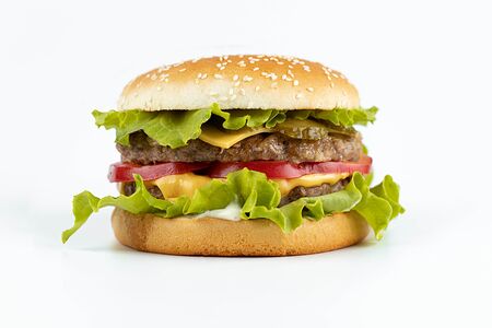 Бургер двойной со свининой