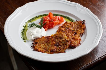 Картофельные фрителли с форелью