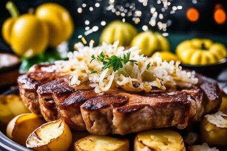 Свиная шея с картофельными дольками