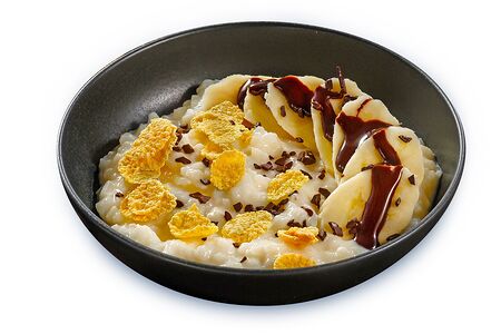 Каша с бананом и шоколадом