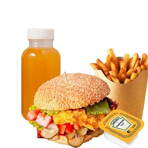 Барбекю бургер комбо