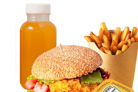 Барбекю бургер комбо