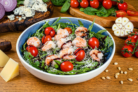 Руккола с креветками