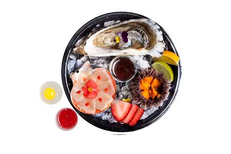 Сет Морской еж, устрица крупная и гребешок