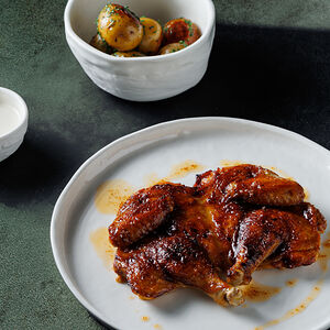 Фермерский цыпленок BBQ, молодой картофель