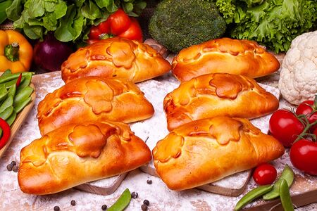 Обед в кармане с курицей и грибами