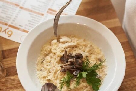 Паста с курицей и грибами