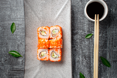 Ролл Калифорния с креветкой