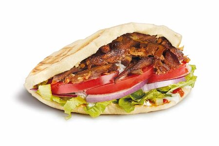 Нон-кебаб с курицей с овощами