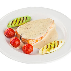 Лосось в сливочном соусе Мирин