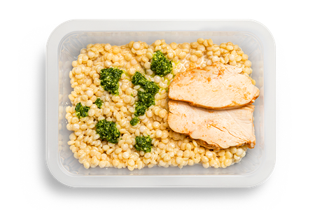 Птитим с индейкой и песто