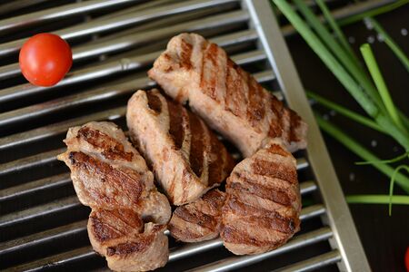 Свиная шея на гриле