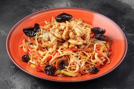 Вок в соусе терияки с курицей