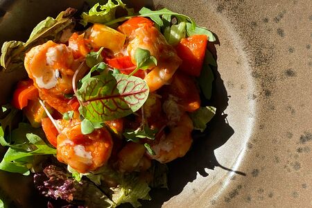 Рагу овощное с креветками