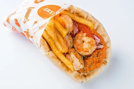 Гирос c хрустящей креветкой