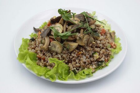 Гречка с грибами