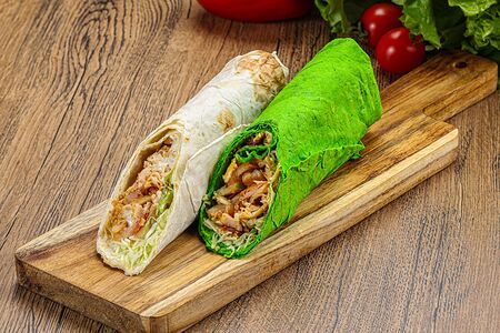 Шаурма радужная Xxl белая с зелёным